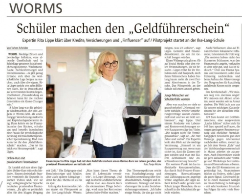 Schüler machen den Geldführerschein